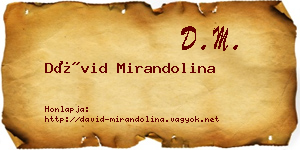Dávid Mirandolina névjegykártya